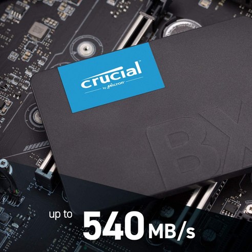 데스크탑 용 솔리드 스테이트 드. 하드 SSD. 2.5 인치. BX500. 240GB. 1TB. 3D ND SATA. 최대 540 MB/s, 500GB, 02 500GB, 한개옵션1