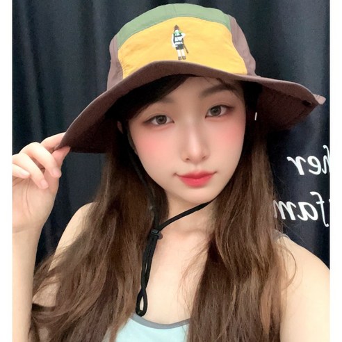 등산모자 자외선차단 버킷햇 캠핑 낚시 햇빛가리개 모자 남자 여성 봄 여름 가을 차양막부니햇, 브라운 챙
