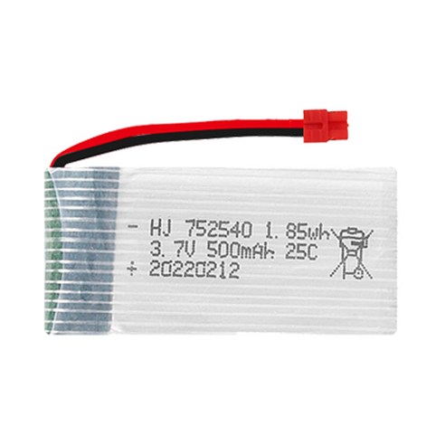 시마 올칩 3.7V 500mAh 드론배터리 소형 RC 쿼드콥터 예비용 교체 부품 SYMA X5HW, 1개, (X5HW) 3.7v 500mah(HC)