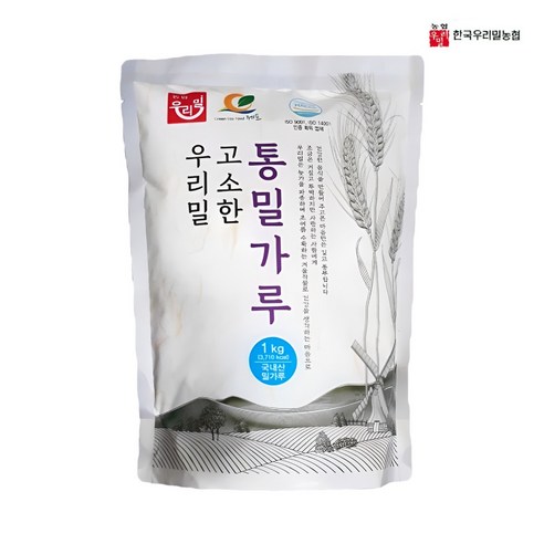 농협 국내산 통밀 100% 우리밀 통밀가루 (고소한) 고운입자