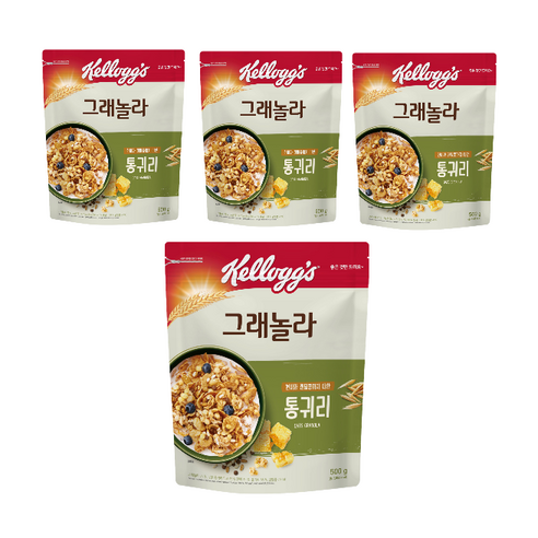 켈로그 통귀리 그래놀라, 500g, 4개