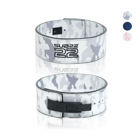 SUB22 파워 헬스 리프팅 아이언버클 레버 벨트, 카모그레이, 1개