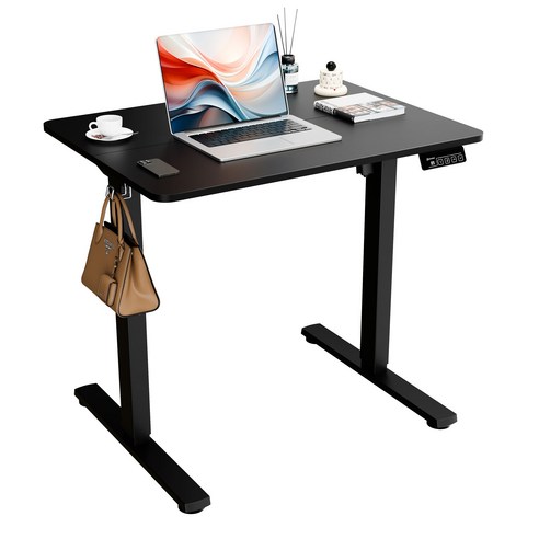 신규상품 25% Ergomaker KR SM205-80 인체공학 스마트 책상 모션데스크 전동 승강 데스크 공부 사무용, 블랙