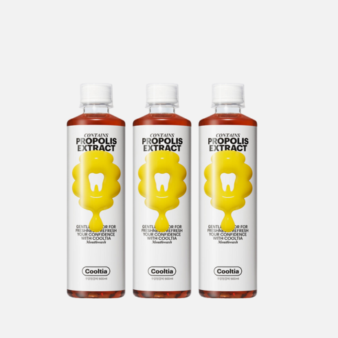 공식 쿨티아 프로폴리스 가글, 500ml, 3개