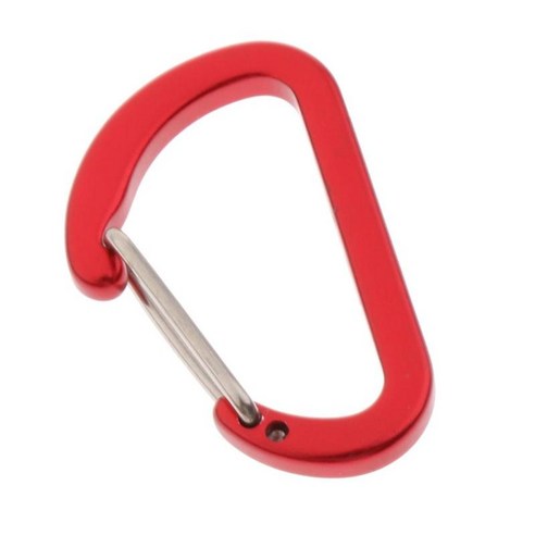 소형 알루미늄 합금 Carabiner 옥외 D 모양 Quickdraw 양극 처리된 표면 결코 퇴색하지 않음, 젖빛 레드