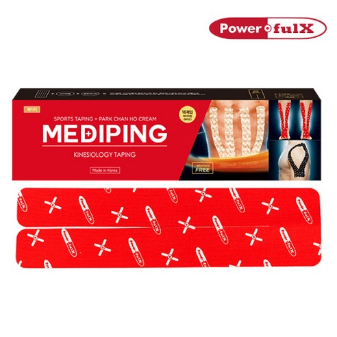 [파워풀엑스] 메디핑 (MEDIPING) 택1_붙이는 파스/ 스포츠테이핑/ 근육테이핑, 16개입, 1개