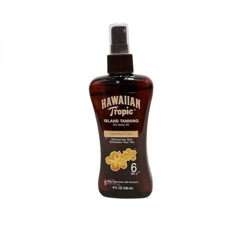 Hawaiian Tropic 하와이안 트로피컬 다크 태닝 오일 스프레이 펌프 SPF 68 oz (2개 팩)