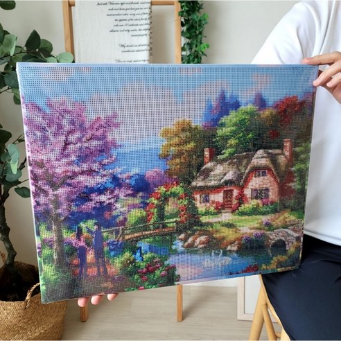 콘티 보석십자수 캔버스형 50x40cm HD 고화질, 1개, 32. C57 예쁜마을