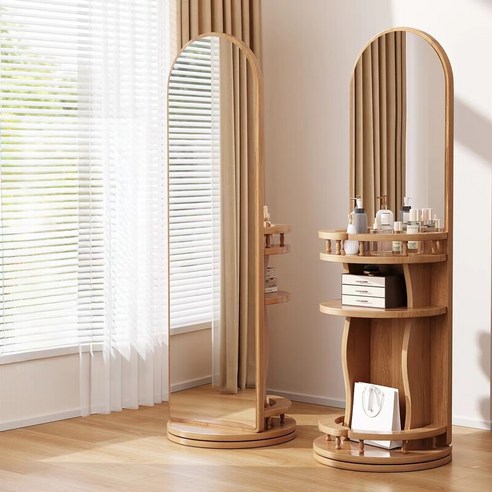 좁은 공간을 넓게, 스타일은 살리는 스탠딩 전신 거울 화장대