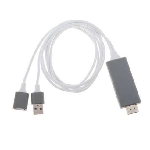 4K * 2K HDMI 포트 USB 전원 USB-HDMI 컨버터 어댑터 코드 HDMI 남성 X/8/8 플러스/7/6s 플러스 USB 여성 포트, 화이트, 1 미터, PVC