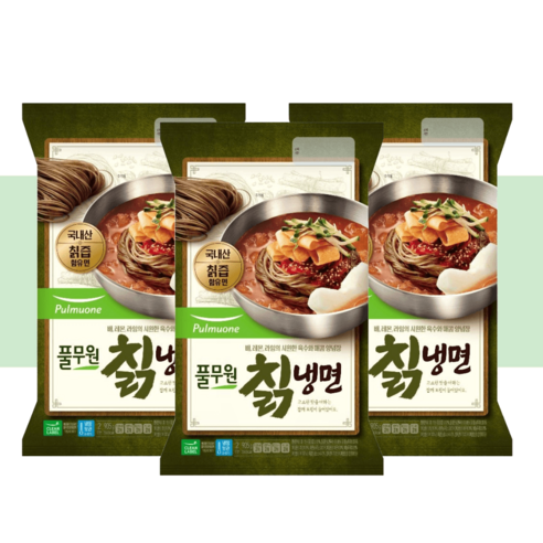 풀무원 칡냉면2인 905g 칡즙 쫄깃한냉면 시원한 별미 냉면육수, 풀무원 칡냉면2인 905g 3봉, 3개