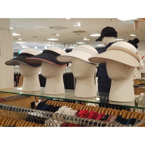 루이까스텔 SS 모자 할인!! 와이드챙 볼록자수 바이저 뉴코아일산3LRCP322MIBN, I-아이보리, 1개