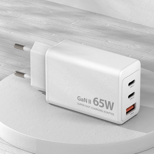 몬스터라이트 초고속 충전기 GaN2 PD 65W 3포트 멀티 어댑터 프리볼트 KYT826, 1개