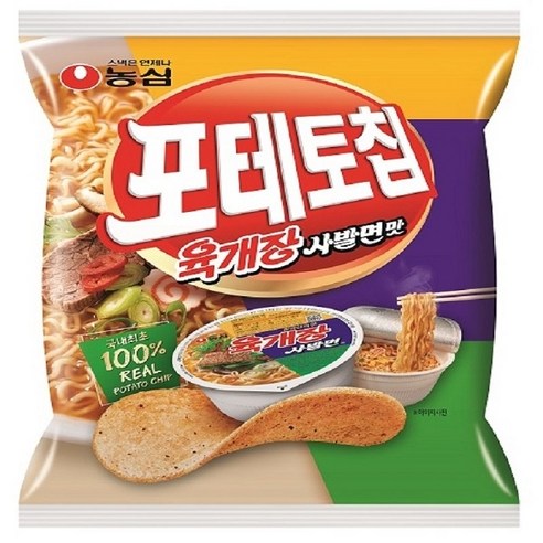 포테토칩 육개장사발면맛, 125g, 5개
