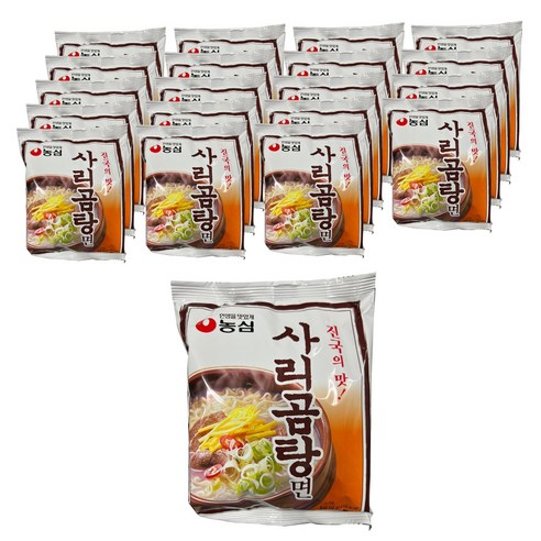 농심 사리곰탕면 봉지, 20개