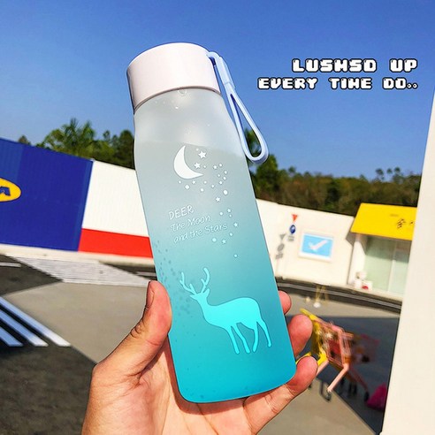 [XIG] 뜨거운 판매 스포츠 물병 780ML 야외 여행 하이킹 휴대용 누수 방지 음료 용기 플라스틱 물병 드롭, 560ml blue