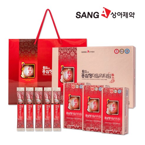 상아제약 6년근 고려 홍삼정 데일리타임 + 쇼핑백, 10ml, 1개