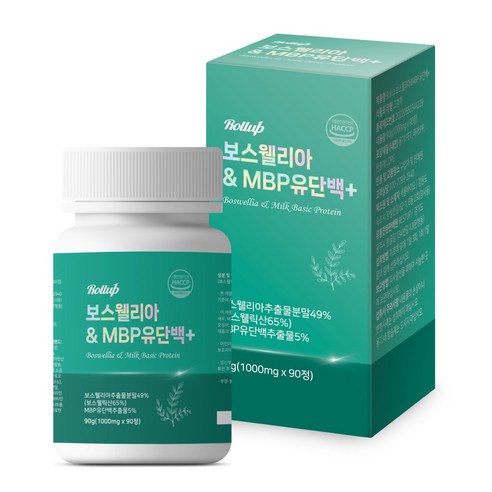 롤업 보스웰리아&MBP 유단백 플러스 1000mg 90정, 1개