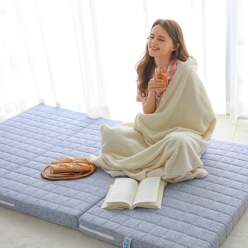 잠온데이 3단 접이식 단단한 허리에좋은 침대 바닥 접는 수면매트 원룸 토퍼 매트리스