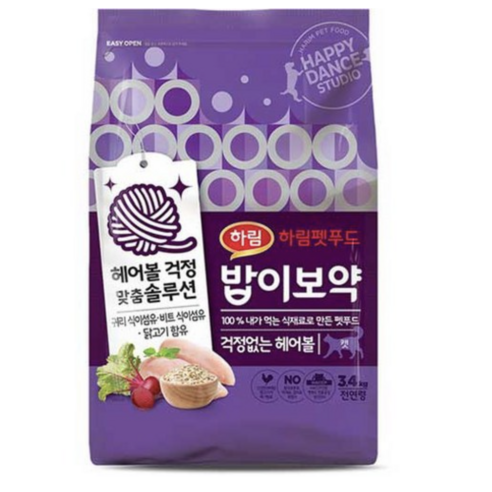 하림펫푸드밥이보약 고양이 기능성 사료, 시니어, 2kg, 1개
