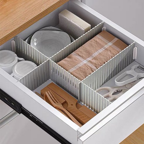 votgl 잘라쓰는서랍 정리 칸막이 길이조절서랍칸막이, 그레이10P * 1개, 10개