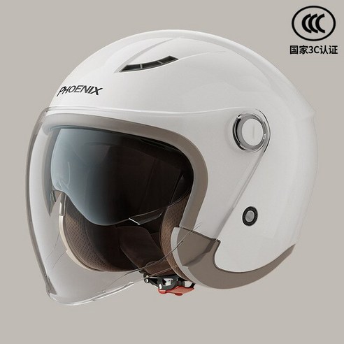 쇼에이헬멧 아라이헬멧 쇼웨이 남녀공용 귀여운 바이크 오토바이 헬멧 통합 HD 더블 바이저 오픈 페이스, 10 Blue white decals