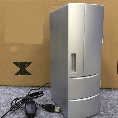 알피쿨 냉장고 차량용 냉온장고 캠핑용 냉동고 미니온장고 유물 뜨겁고 차가운 usb 이중 사용 usb 추위와 뜨거운 작은 신선한, USB 냉장고 실버 용량 1L 스페셜