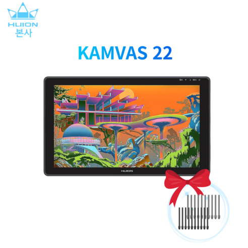 [휴이온 본사 스토어 ] 휴이온 액정 타블렛 22인치 kamvas 22 타블렛 보호필름 부착