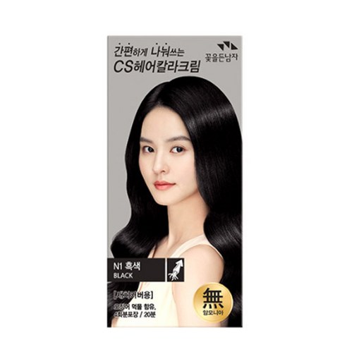 꽃을든남자 CS 오징어 먹물 새치 염색약 200g, 4개, N6 자연갈색