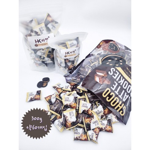 초코 라떼 쿠키, 2개, 300g