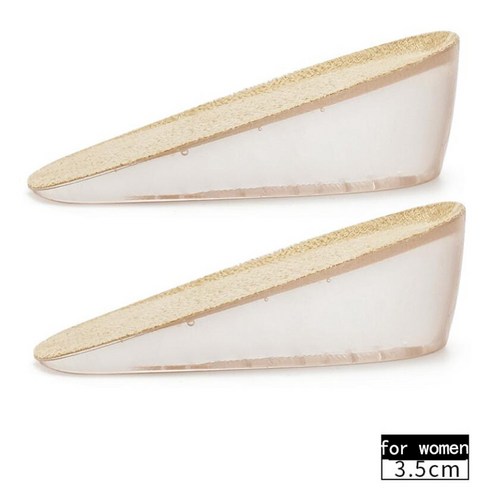 [XIG] 내부 높이 조절 깔창 정형 외과 마사지 발 관리 보이지 않는 높이 증가 깔창 젤 풋 패드 신발 리프트 쿠션, 하나, 3.5cmforwomen