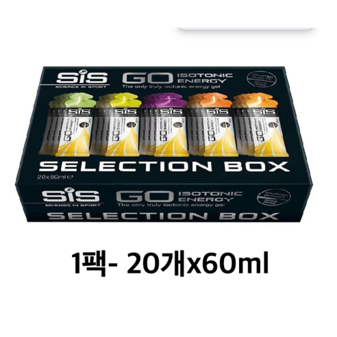 Science in Sport GO Isotonic Energy Gels 스포츠 음료, 등장성 스포츠 음료/런닝 젤, 탄수화물 22g, 저설탕, 다양한 품종, 봉지당 60ml(20