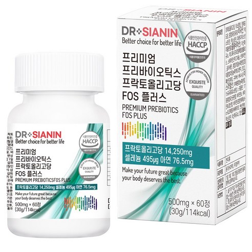 닥터시아닌 프리미엄 프리바이오틱스 프락토올리고당 FOS 플러스, 60정, 1개