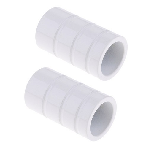 1개 쌍 금속 커튼 기둥 Finials 창 휘장 막대 장식 끝 머리, 22mm 화이트 실린더