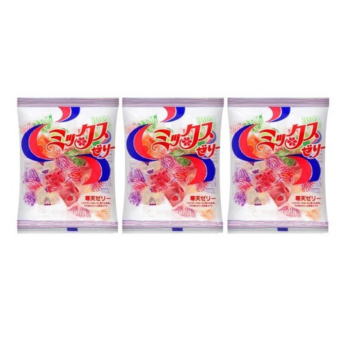 일본 킨죠 믹스젤리 껍질채 먹는 킨조젤리 125g, 3개