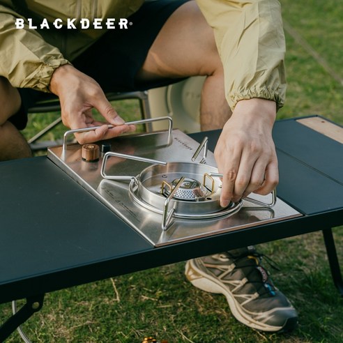 BLACKDEER 캠핑 접이식 알루미늄 합금 IGT 테이블, 다기능 휴대용 바베큐 그릴