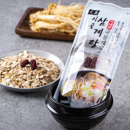 삼계탕 백숙 국산 한방6종 재료 100gX3개 티백 오리 약초 한약재 육수 국물 잡내제거 태고시골 초복 복날 말복, 3개, 100g