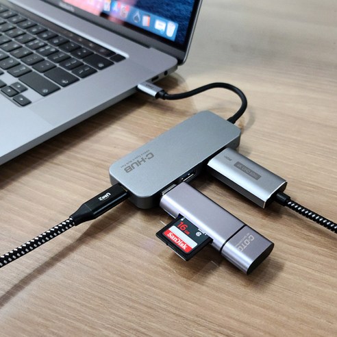 유엠투 USB 3.0 C타입 멀티포트 허브 UMH-4in1