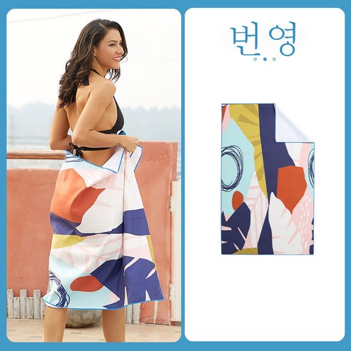 DFMEI 속건 타월 타월 극세사 폴라폴리스 수영 타월 온천가운비치타월, 갖가지 꽃들이 비단처럼 아름답다., 75*130cm[단면프린트]