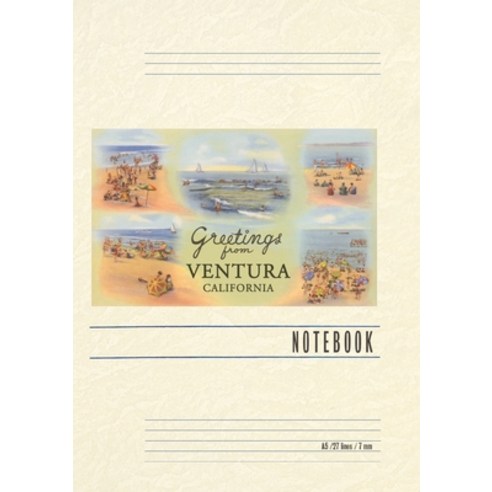 (영문도서) Vintage Lined Notebook Pastel Beach Scenes Greetings from Ventura California Paperback, Found Image Press, English, 9798385403325