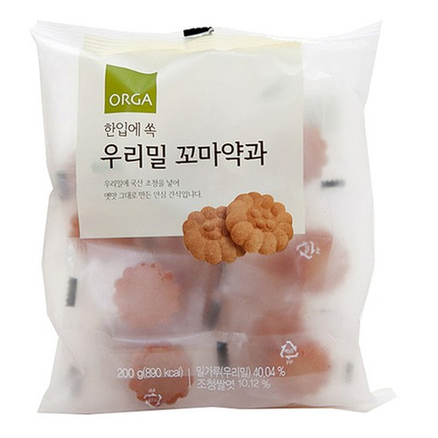 올가홀푸드 한입에 쏙 우리밀 꼬마약과, 200g, 1개