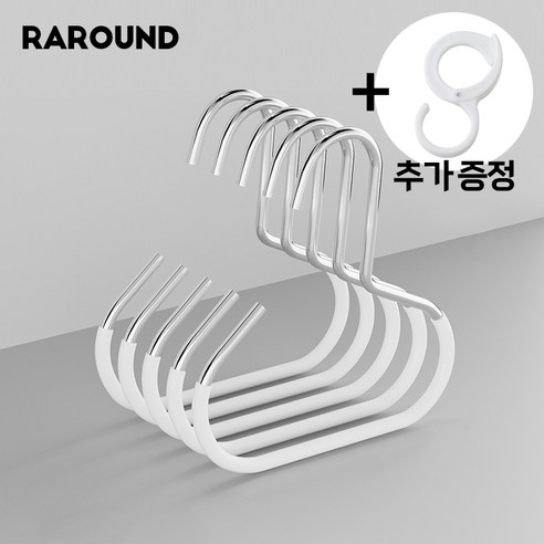 라라운드 공간활용 모자 보관용 후크 행거 옷걸이 스카프 머플러 가방 넥타이 걸이, 3개, 화이트