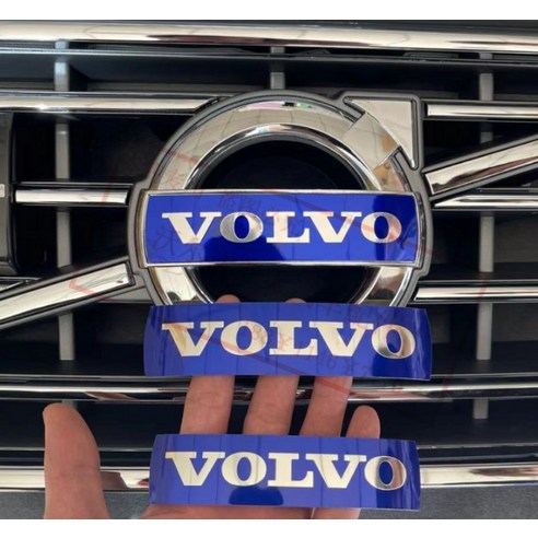 볼보엠블럼 VOLVO 오리지널 마크 하프그리드, V60 (11.5 x 3cm)