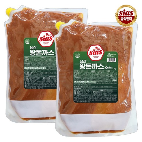 [퀴클리몰] 시아스 남산 왕 돈까스 소스 2kg 실온 x 2개입, 2개