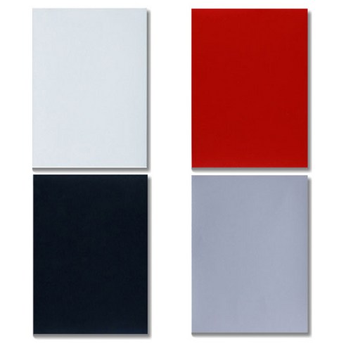 티멧 무지 옷 패딩 의류 수선 패치 테이프 스티커 4종, 검정+빨강+흰색+회색, 1세트