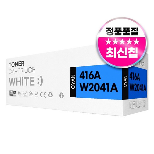 HP 416A 재생 토너 W2040A W2041A W2042A W2043A M454dn M454dw M454nw MFP M479d, 1개, 4색 세트