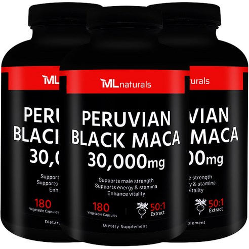 My Life [미국빠른직구] 마이라이프 내추럴스 페루비안 블랙 마카 30,000 mg, 180정, 3개