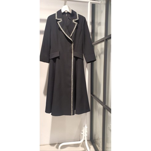 듀엘 DEWE 블랙 롱 원피스 L233PSE010 NC 일산을 선택하세요. 듀엘원피스