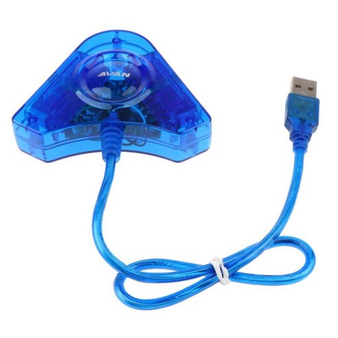 USB PC 어댑터 케이블 코드에 대한 듀얼 조이패드 게임 컨트롤러, 설명, 블루, 설명
