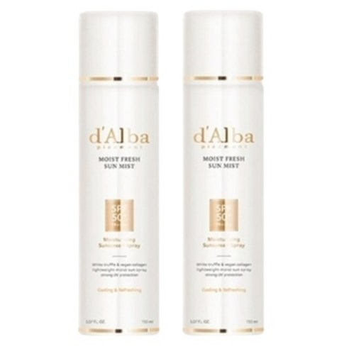 달바 화이트트러플 썬 스프레이 선 미스트 150ml 2개 자외선차단 SPF50+ PA++++ 미백 주름 콜라겐 탄력 비건 저자극 쿨링